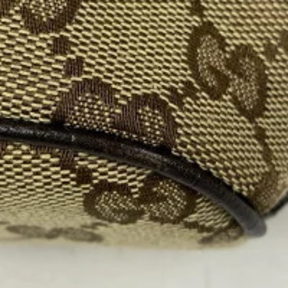 Gucci canvas accessory handbag cosmetic Sherry brown Clutch GG Brown